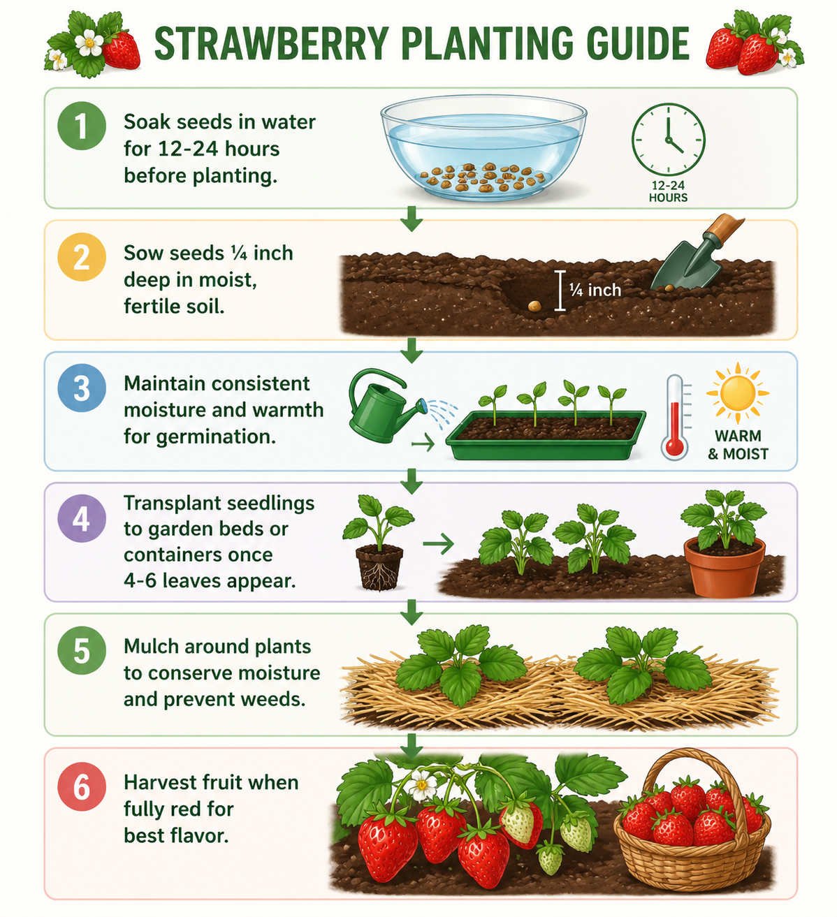 ๐ฑ Handpicked Strawberry Seeds โ Fresh, Easy to Plant & Harvest