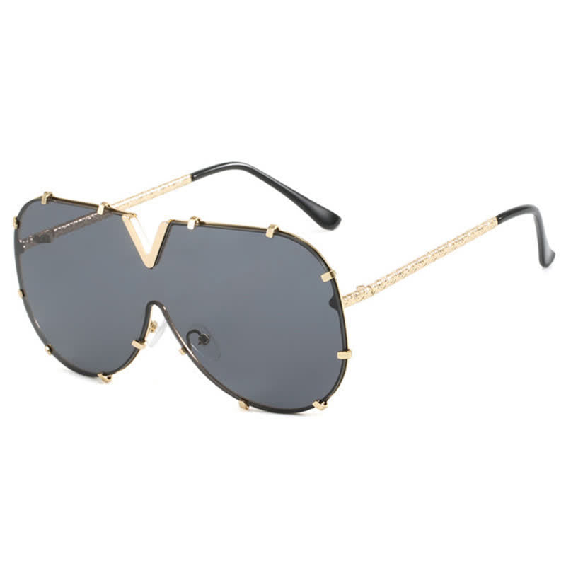 'V' Design Hipster Aviator Sunglasses