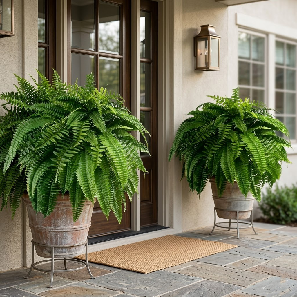 🌱 UV-Resistant Lifelike Artificial Boston Fern