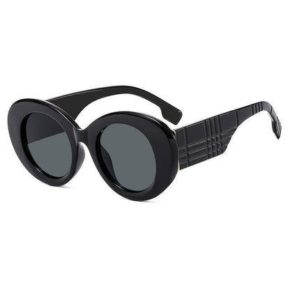 Round Thick Frame Hipster Oversized Sunglasses