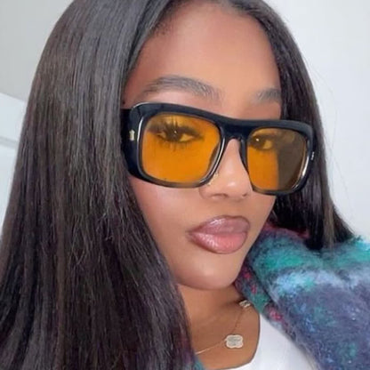 Arrow Decor Square Frame Thick Sunglasses