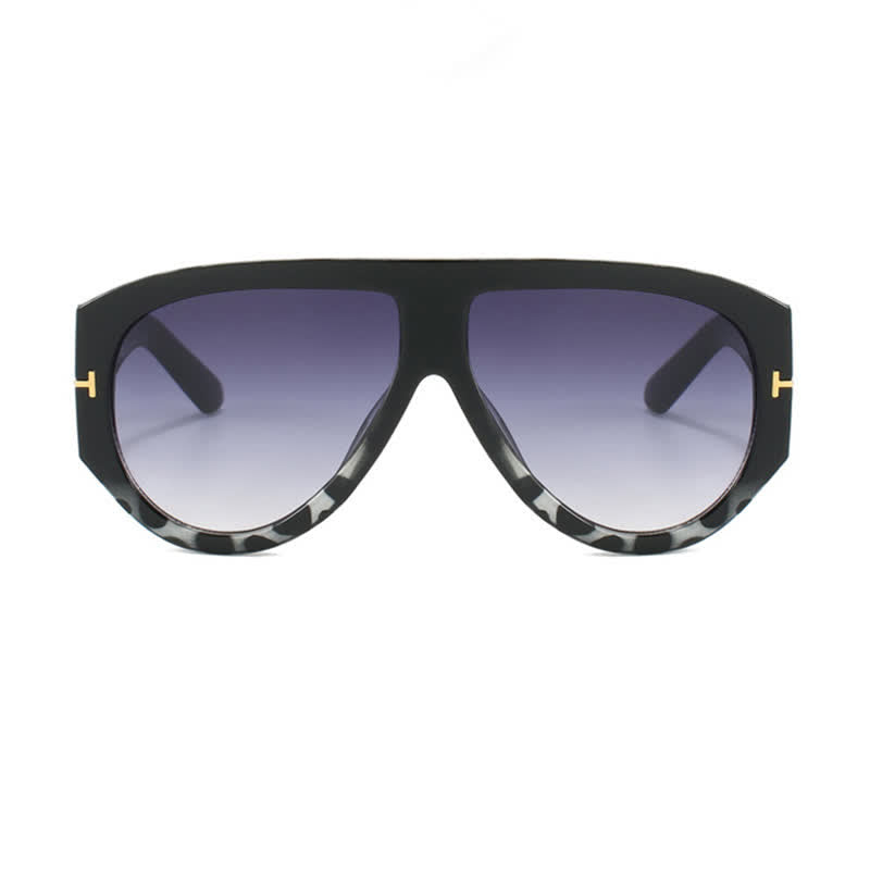 'T' Design Toad Frame Aviator Sunglasses