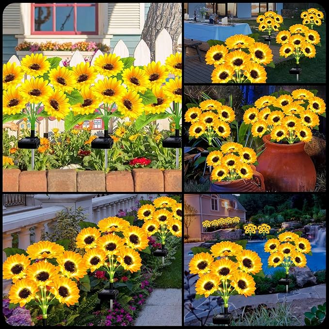 🔥LAST DAY 49% OFF-🌞Solar LED Sunflower Garden Lights-29.6inch/74cm