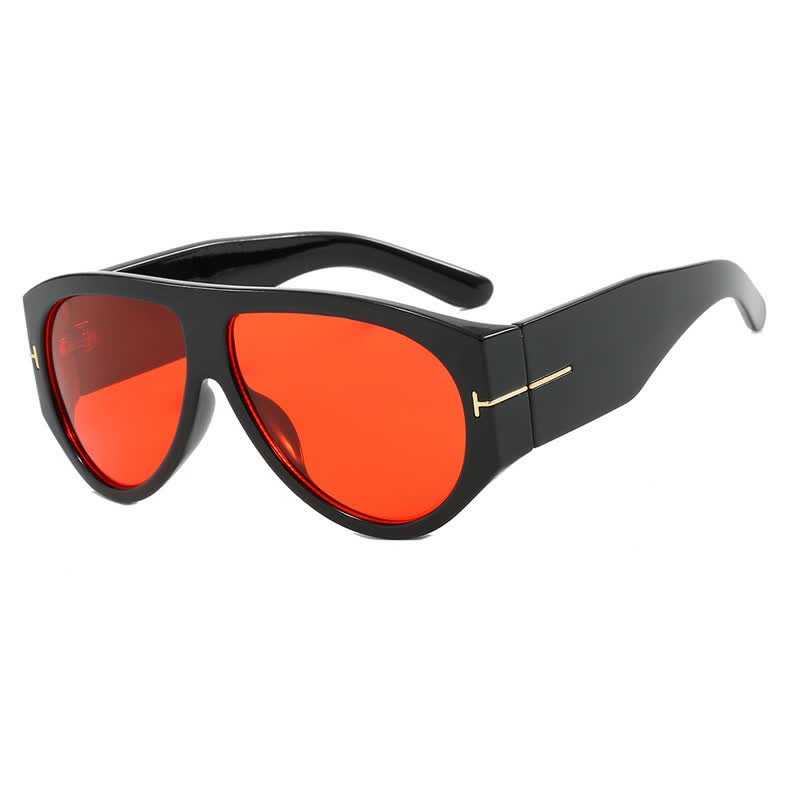 'T' Design Toad Frame Aviator Sunglasses