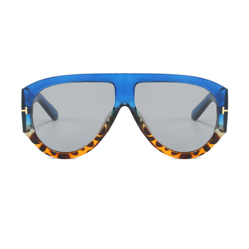 'T' Design Toad Frame Aviator Sunglasses