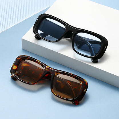 Arrow Decor Square Frame Thick Sunglasses