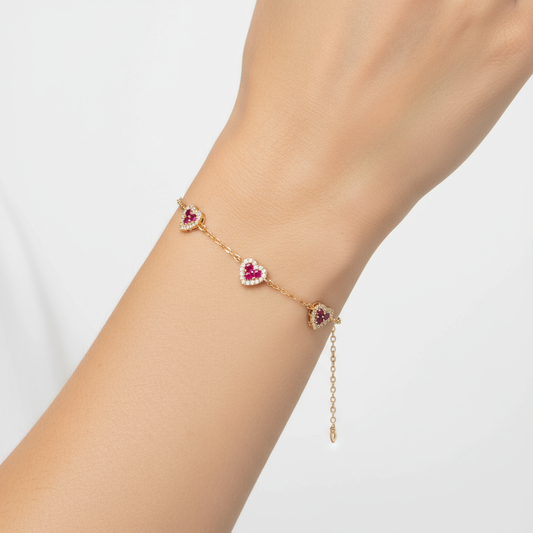 Five Heart Bracelet