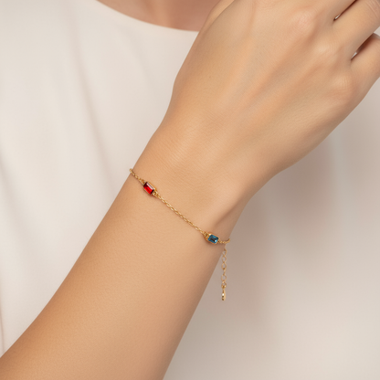 Multi Colour Diamond Bracelet