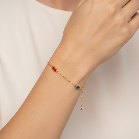 Multi Colour Diamond Bracelet