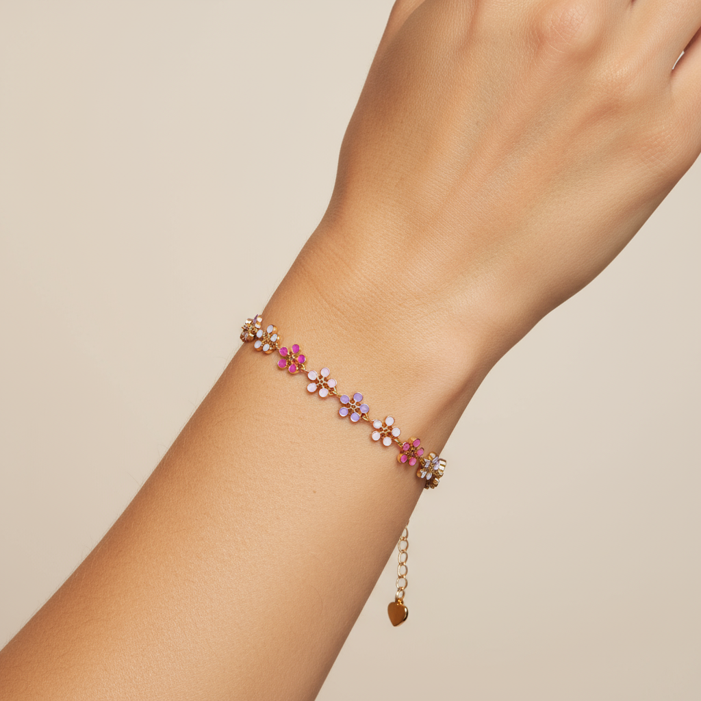 Purple Flower Bracelet