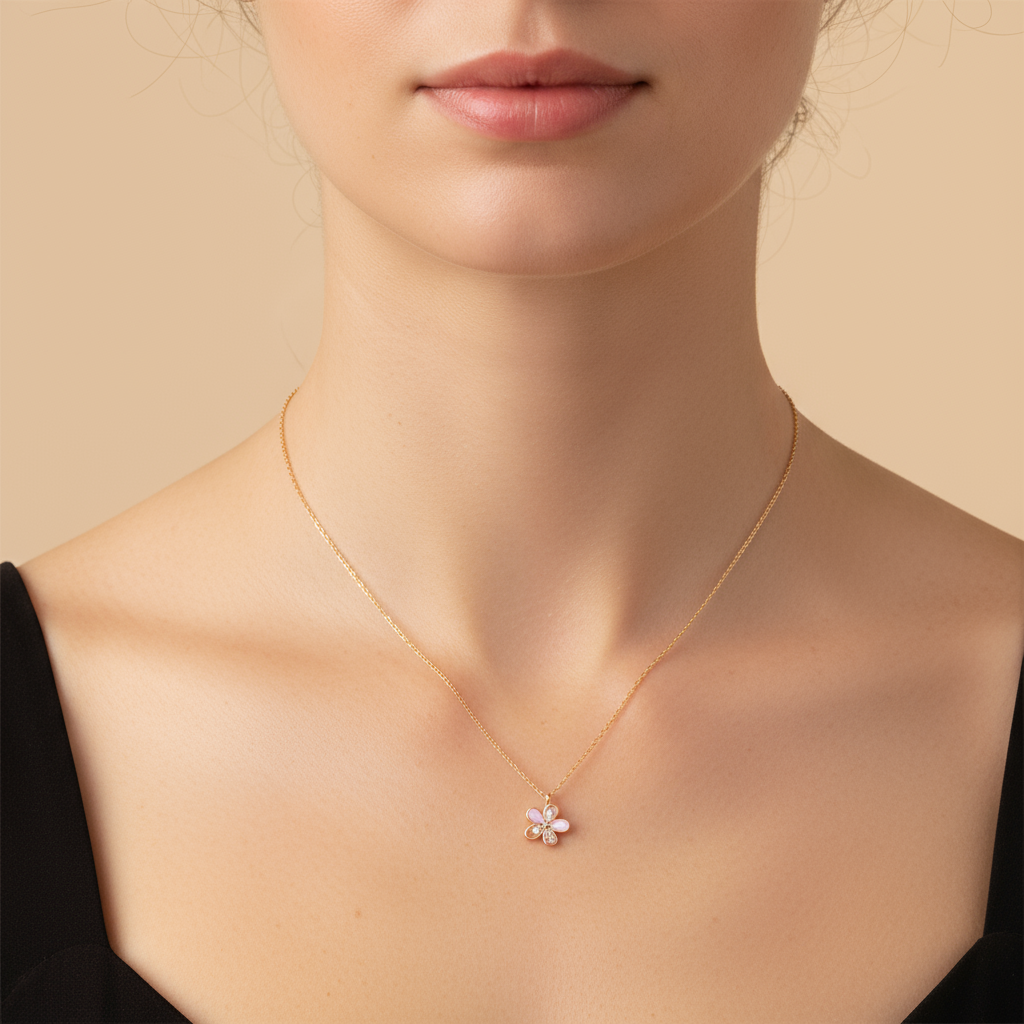 Single Flower Chain Pendant