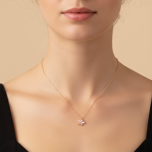 Single Flower Chain Pendant