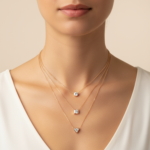 Three Diamond Stack Chain