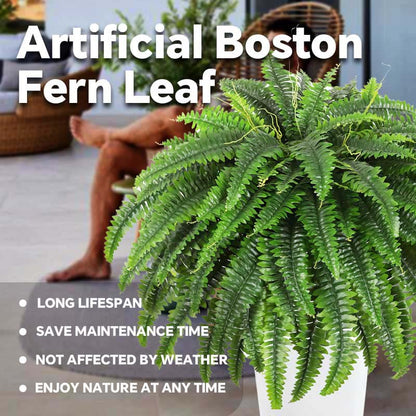 🌱 UV-Resistant Lifelike Artificial Boston Fern