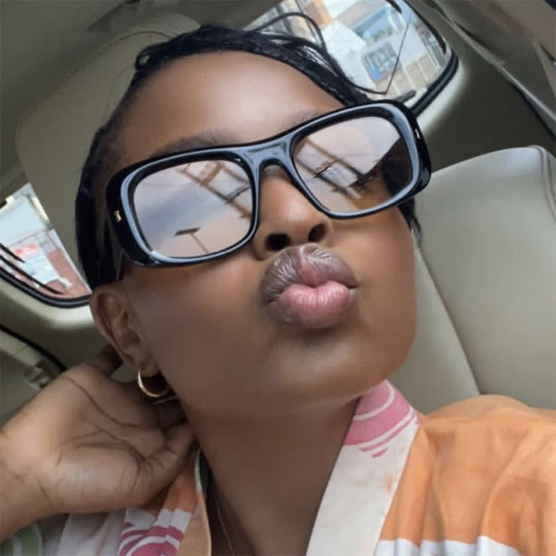 Arrow Decor Square Frame Thick Sunglasses