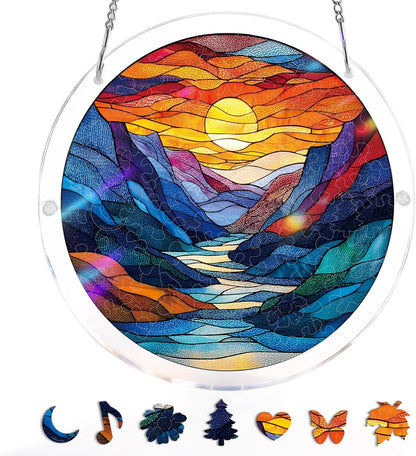 🧩 Acrylic Puzzle Hanging Ornament | Indoor & Yard Decor