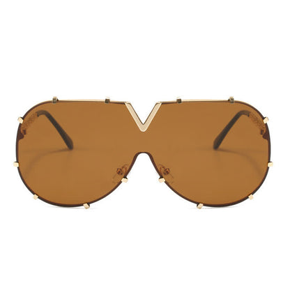 'V' Design Hipster Aviator Sunglasses