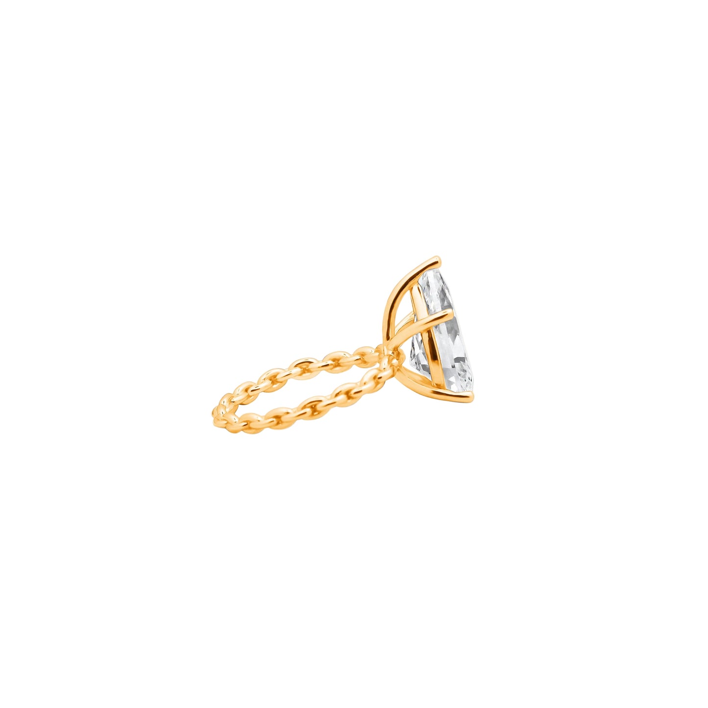 Pear Cut Diamond Twisted Band Ring – Timeless Romance in Every Braid