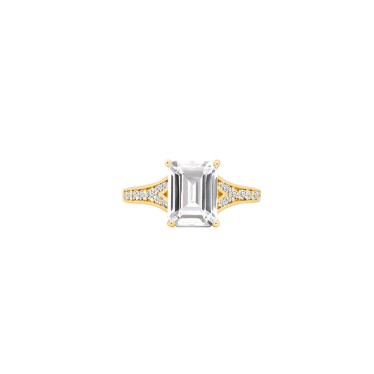 Rectangular Step Cut Solitaire Ring – Old-World Glamour for Your Forever Love