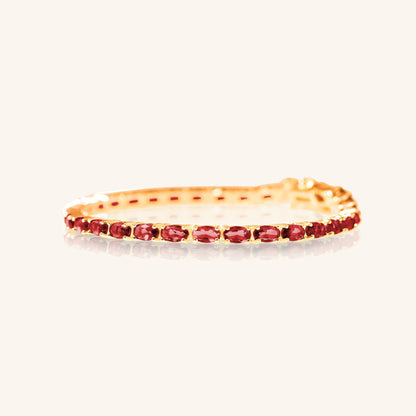 Oval Ruby Tennis Bracelet