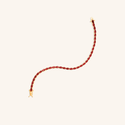 Oval Ruby Tennis Bracelet