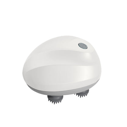 Pet Head Electric Massager for Cats and Dogs, 4 Silicone Heads with 96 Nodes, 3 Speed 360° Kneading Vibration, Relax Muscles Improve Circulation