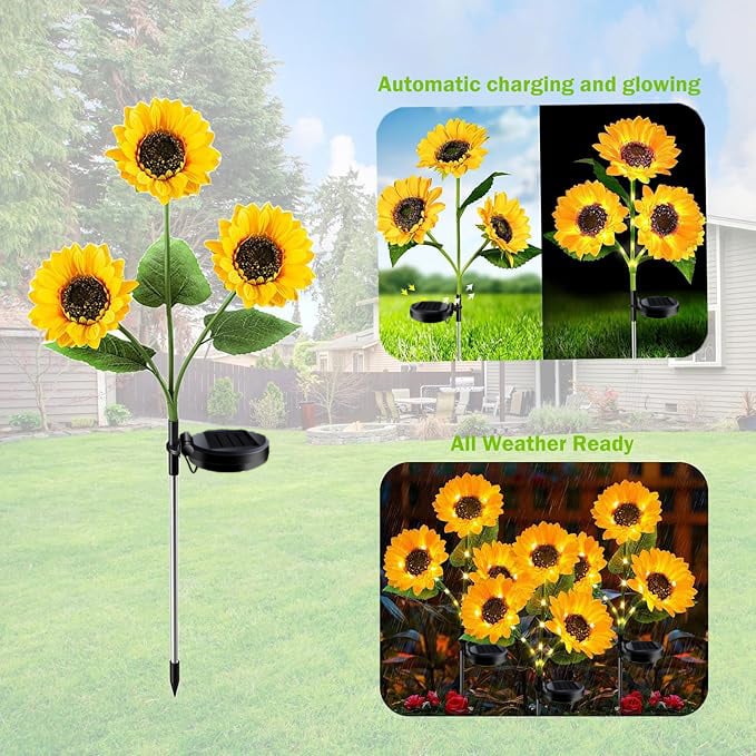 🔥LAST DAY 49% OFF-🌞Solar LED Sunflower Garden Lights-29.6inch/74cm