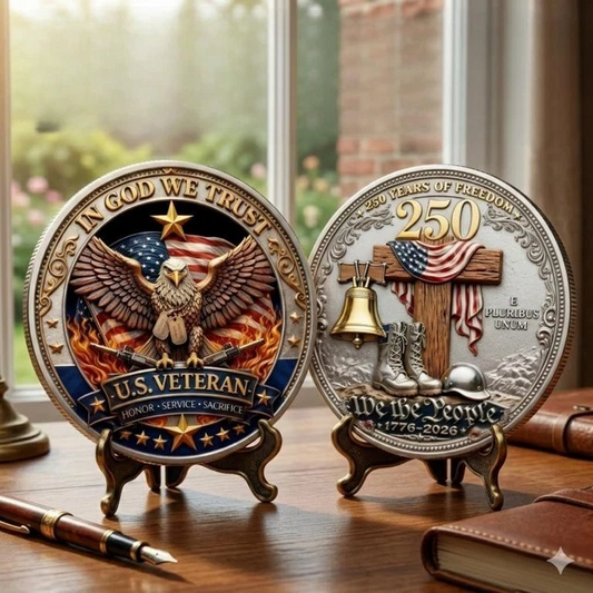 🔥Last Day 60% OFF 🔥 Honor America's Heroes – 250 Years of Freedom Veteran Tribute Coin